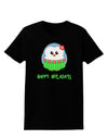 Happy Huladays Christmas Penguin - Red and Green Womens Dark T-Shirt-TooLoud-Black-X-Small-Davson Sales