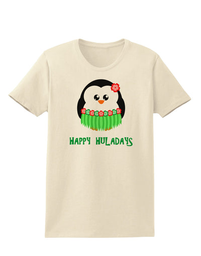 Happy Huladays Christmas Penguin - Red and Green Womens T-Shirt-Womens T-Shirt-TooLoud-Natural-X-Small-Davson Sales