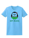 Happy Huladays Christmas Penguin - Red and Green Womens T-Shirt-Womens T-Shirt-TooLoud-Aquatic-Blue-X-Small-Davson Sales