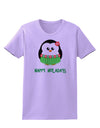 Happy Huladays Christmas Penguin - Red and Green Womens T-Shirt-Womens T-Shirt-TooLoud-Lavender-X-Small-Davson Sales