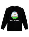 Happy Huladays Holiday Penguin - Christmas Adult Long Sleeve Dark T-Shirt-TooLoud-Black-Small-Davson Sales