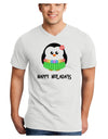 Happy Huladays Holiday Penguin - Christmas Adult V-Neck T-shirt-Mens V-Neck T-Shirt-TooLoud-White-Small-Davson Sales