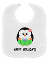 Happy Huladays Holiday Penguin - Christmas Baby Bib