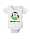 Happy Huladays Holiday Penguin - Christmas Baby Romper Bodysuit-Baby Romper-TooLoud-White-06-Months-Davson Sales