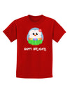 Happy Huladays Holiday Penguin - Christmas Childrens Dark T-Shirt-Childrens T-Shirt-TooLoud-Red-X-Small-Davson Sales