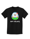 Happy Huladays Holiday Penguin - Christmas Childrens Dark T-Shirt-Childrens T-Shirt-TooLoud-Black-X-Small-Davson Sales