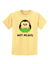 Happy Huladays Holiday Penguin - Christmas Childrens T-Shirt-Childrens T-Shirt-TooLoud-Daffodil-Yellow-X-Small-Davson Sales