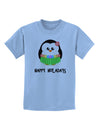 Happy Huladays Holiday Penguin - Christmas Childrens T-Shirt-Childrens T-Shirt-TooLoud-Light-Blue-X-Small-Davson Sales