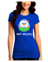 Happy Huladays Holiday Penguin - Christmas Juniors Crew Dark T-Shirt-T-Shirts Juniors Tops-TooLoud-Royal-Blue-Juniors Fitted Small-Davson Sales