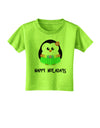 Happy Huladays Holiday Penguin - Christmas Toddler T-Shirt-Toddler T-Shirt-TooLoud-Lime-Green-2T-Davson Sales