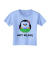 Happy Huladays Holiday Penguin - Christmas Toddler T-Shirt-Toddler T-Shirt-TooLoud-Aquatic-Blue-2T-Davson Sales