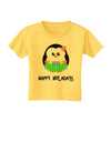 Happy Huladays Holiday Penguin - Christmas Toddler T-Shirt-Toddler T-Shirt-TooLoud-Yellow-2T-Davson Sales