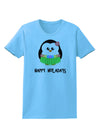 Happy Huladays Holiday Penguin - Christmas Womens T-Shirt-Womens T-Shirt-TooLoud-Aquatic-Blue-X-Small-Davson Sales