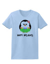 Happy Huladays Holiday Penguin - Christmas Womens T-Shirt-Womens T-Shirt-TooLoud-Light-Blue-X-Small-Davson Sales