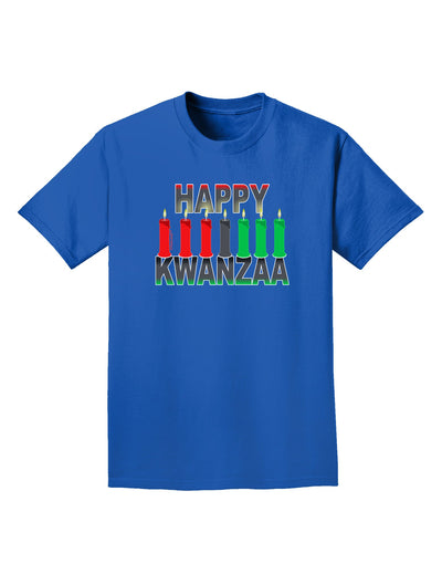 Happy Kwanzaa Candles Adult Dark T-Shirt-Mens T-Shirt-TooLoud-Royal-Blue-Small-Davson Sales