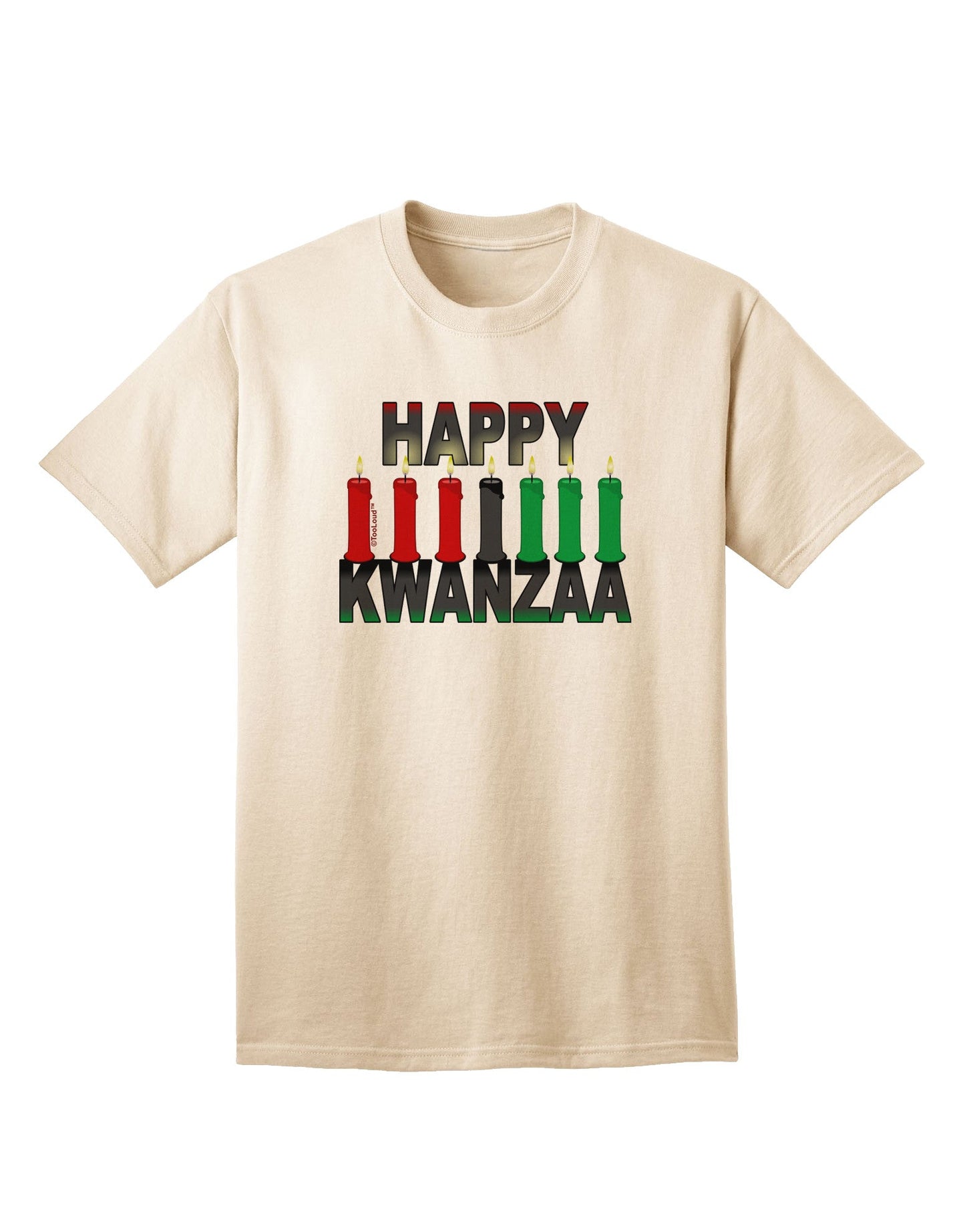 Happy Kwanzaa Candles Adult T-Shirt-Mens T-Shirt-TooLoud-Natural-Small-Davson Sales