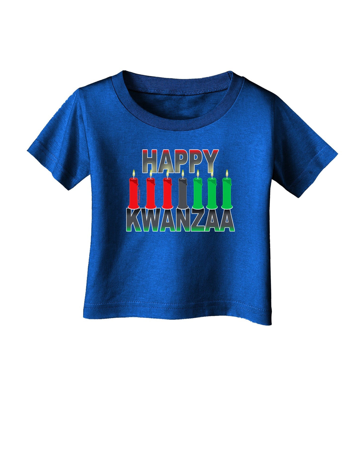 Happy Kwanzaa Candles Infant T-Shirt Dark-Infant T-Shirt-TooLoud-Royal-Blue-06-Months-Davson Sales