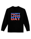 Happy Labor Day ColorText Adult Long Sleeve Dark T-Shirt-TooLoud-Black-Small-Davson Sales