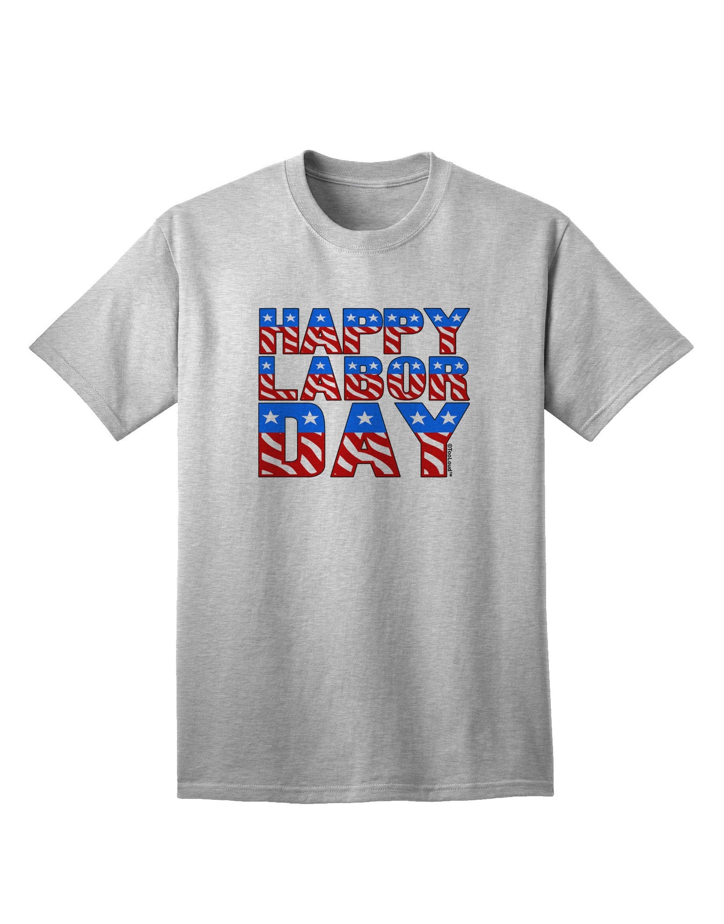 Happy Labor Day ColorText Adult T-Shirt-Mens T-Shirt-TooLoud-AshGray-Small-Davson Sales