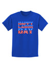 Happy Labor Day ColorText Childrens Dark T-Shirt-Childrens T-Shirt-TooLoud-Royal-Blue-X-Small-Davson Sales