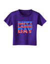 Happy Labor Day ColorText Toddler T-Shirt Dark-Toddler T-Shirt-TooLoud-Purple-2T-Davson Sales