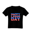 Happy Labor Day ColorText Toddler T-Shirt Dark-Toddler T-Shirt-TooLoud-Black-2T-Davson Sales