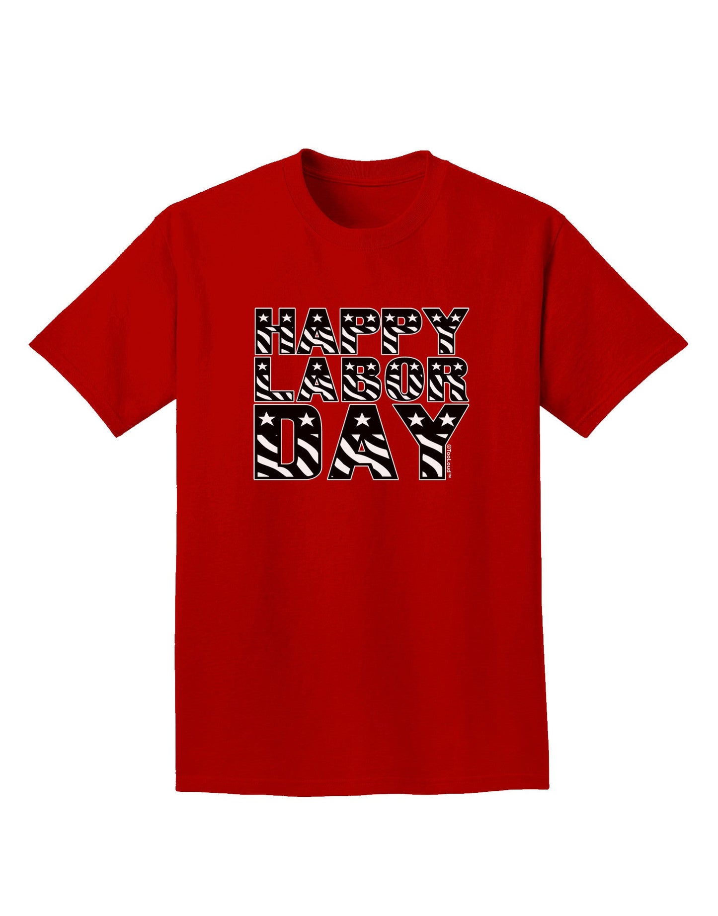 Happy Labor Day Text Adult Dark T-Shirt-Mens T-Shirt-TooLoud-Red-Small-Davson Sales