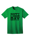 Happy Labor Day Text Adult T-Shirt-Mens T-Shirt-TooLoud-Kelly-Green-Small-Davson Sales