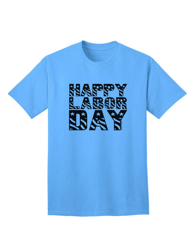 Happy Labor Day Text Adult T-Shirt-Mens T-Shirt-TooLoud-Aquatic-Blue-Small-Davson Sales