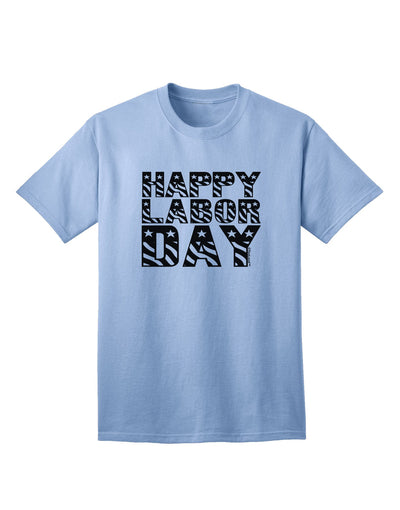 Happy Labor Day Text Adult T-Shirt-Mens T-Shirt-TooLoud-Light-Blue-Small-Davson Sales
