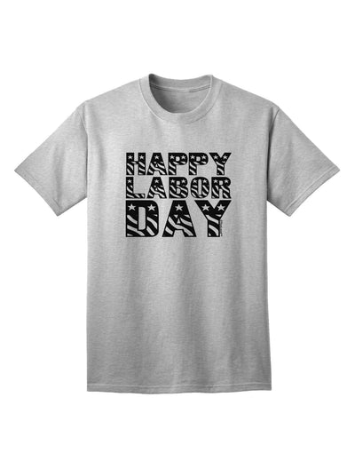 Happy Labor Day Text Adult T-Shirt-Mens T-Shirt-TooLoud-AshGray-Small-Davson Sales