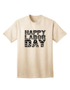 Happy Labor Day Text Adult T-Shirt-Mens T-Shirt-TooLoud-Natural-Small-Davson Sales