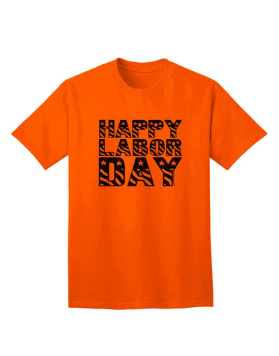 Happy Labor Day Text Adult T-Shirt-Mens T-Shirt-TooLoud-Orange-Small-Davson Sales