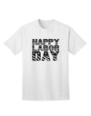 Happy Labor Day Text Adult T-Shirt-Mens T-Shirt-TooLoud-White-Small-Davson Sales