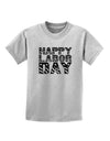 Happy Labor Day Text Childrens T-Shirt-Childrens T-Shirt-TooLoud-AshGray-X-Small-Davson Sales