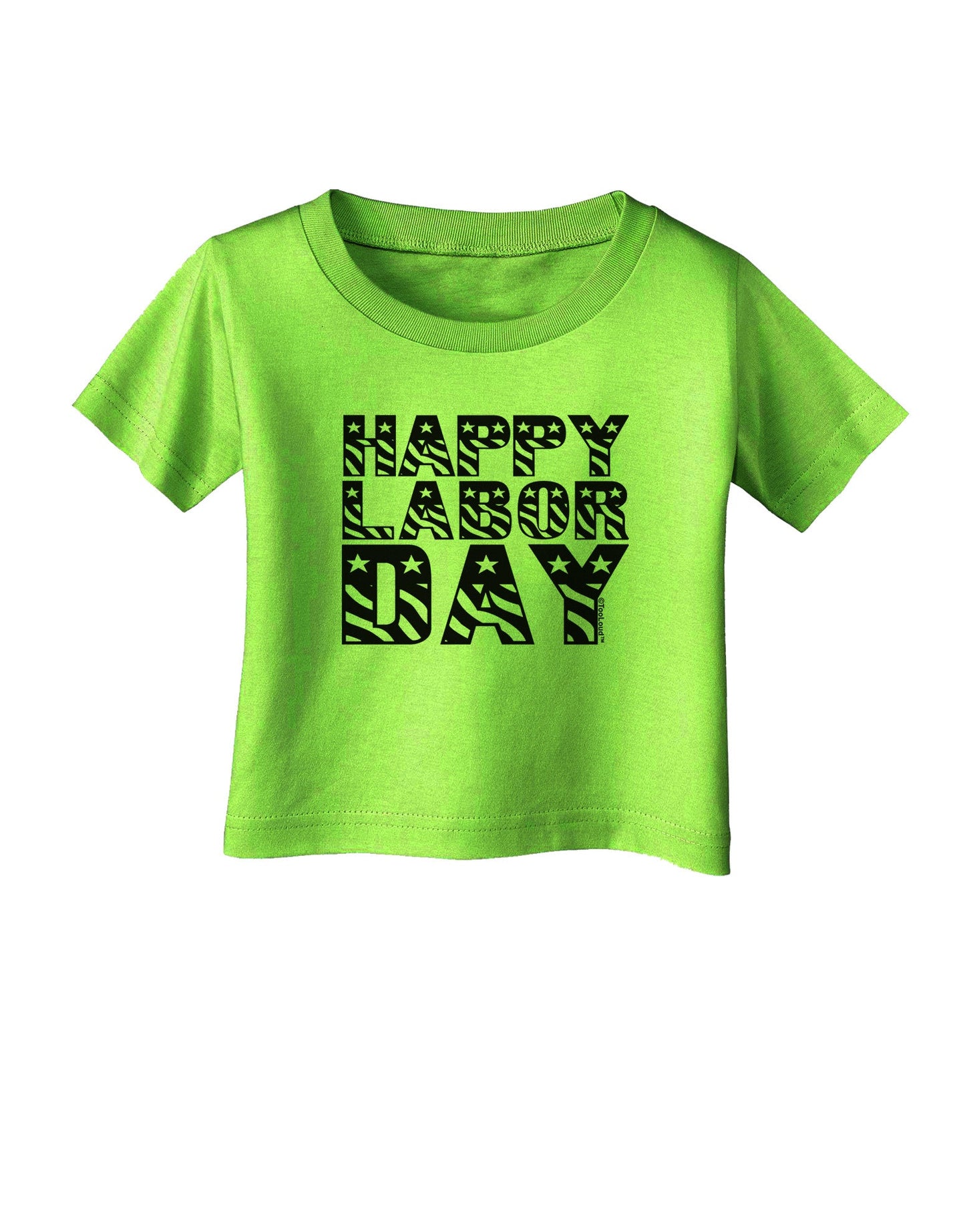 Happy Labor Day Text Infant T-Shirt-Infant T-Shirt-TooLoud-Lime-Green-06-Months-Davson Sales
