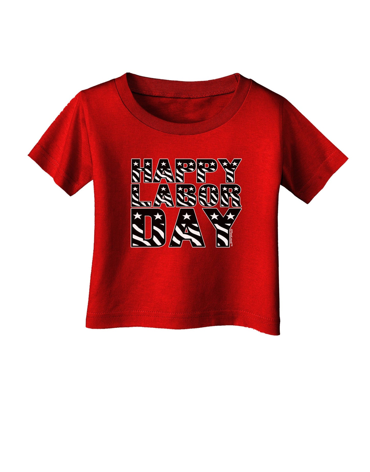 Happy Labor Day Text Infant T-Shirt Dark-Infant T-Shirt-TooLoud-Red-06-Months-Davson Sales