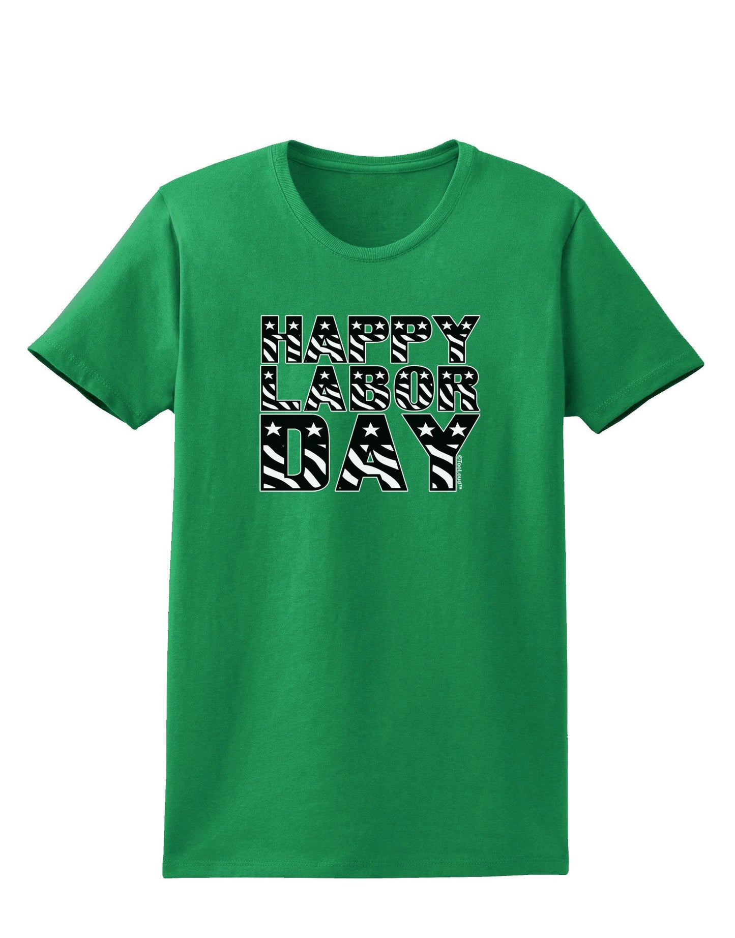 Happy Labor Day Text Womens Dark T-Shirt-TooLoud-Kelly-Green-X-Small-Davson Sales