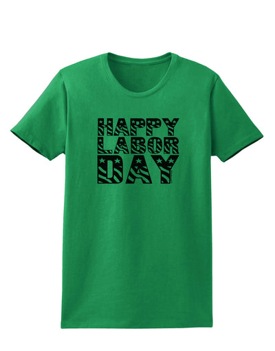 Happy Labor Day Text Womens T-Shirt-Womens T-Shirt-TooLoud-Kelly-Green-X-Small-Davson Sales