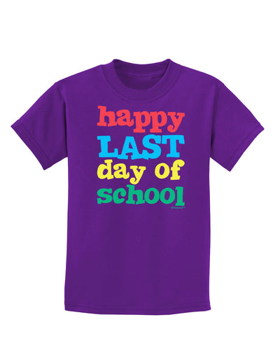 Happy Last Day of School Childrens Dark T-Shirt-Childrens T-Shirt-TooLoud-Purple-X-Small-Davson Sales