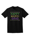 Happy Mardi Gras Beads Adult Dark T-Shirt-Mens T-Shirt-TooLoud-Black-Small-Davson Sales