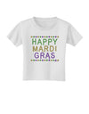 Happy Mardi Gras Beads Toddler T-Shirt-Toddler T-Shirt-TooLoud-White-2T-Davson Sales