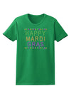 Happy Mardi Gras Beads Womens Dark T-Shirt-TooLoud-Kelly-Green-X-Small-Davson Sales