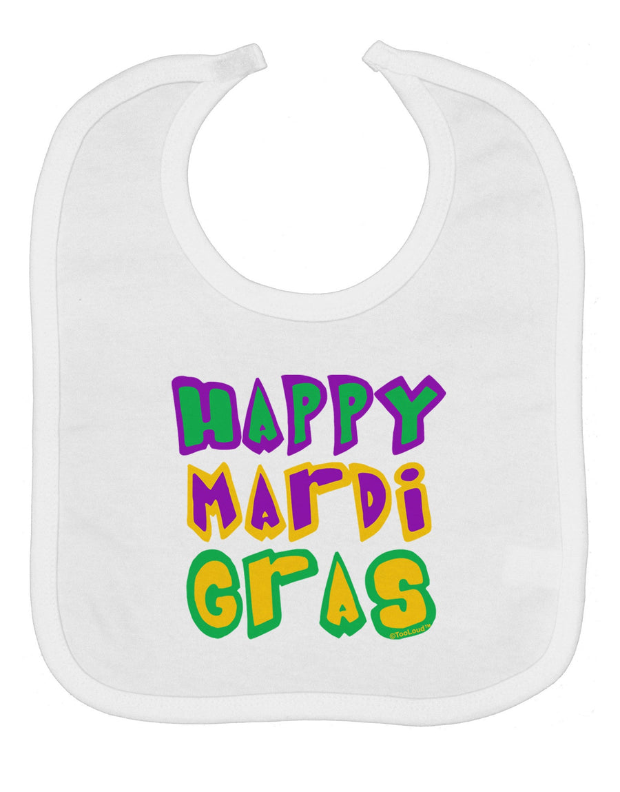 Happy Mardi Gras Text 2 Baby Bib