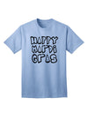 Happy Mardi Gras Text 2 BnW Adult T-Shirt-Mens T-Shirt-TooLoud-Light-Blue-Small-Davson Sales