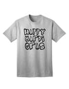 Happy Mardi Gras Text 2 BnW Adult T-Shirt-Mens T-Shirt-TooLoud-AshGray-Small-Davson Sales