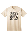 Happy Mardi Gras Text 2 BnW Adult T-Shirt-Mens T-Shirt-TooLoud-Natural-Small-Davson Sales
