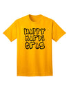 Happy Mardi Gras Text 2 BnW Adult T-Shirt-Mens T-Shirt-TooLoud-Gold-Small-Davson Sales
