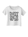 Happy Mardi Gras Text 2 BnW Infant T-Shirt-Infant T-Shirt-TooLoud-White-06-Months-Davson Sales