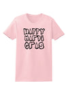 Happy Mardi Gras Text 2 BnW Womens T-Shirt-Womens T-Shirt-TooLoud-PalePink-X-Small-Davson Sales